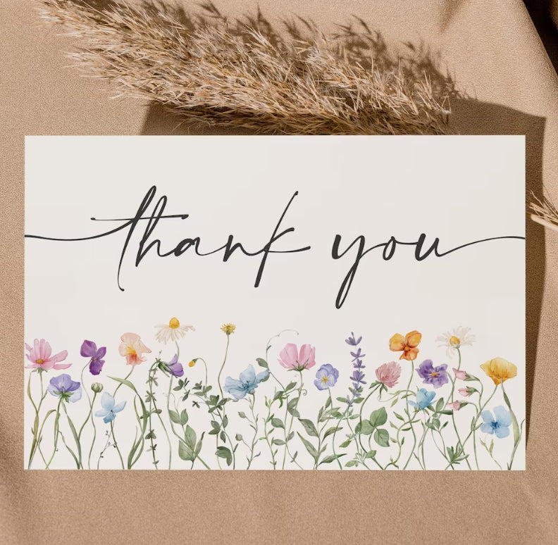 15cm*10cm large-sized customized thank-you card, which can be printed with your name and handwritten blessings to express your feelings, is a must-have