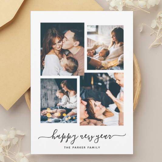 Personalized Custom New Year Cards with Envelopes