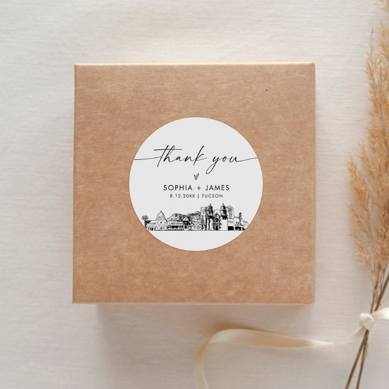 Customized round stickers · Can print logos/text · Essential for parties/gift packaging