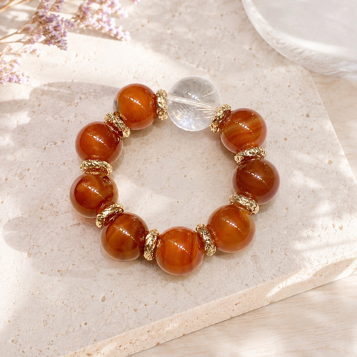 Amber Glow Crystal Bracelet
