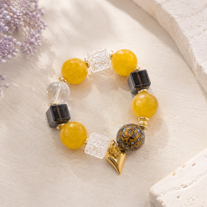 Golden Honey Heart Bracelet