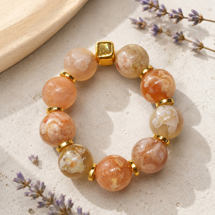 Peach Inclusion Crystal Bracelet