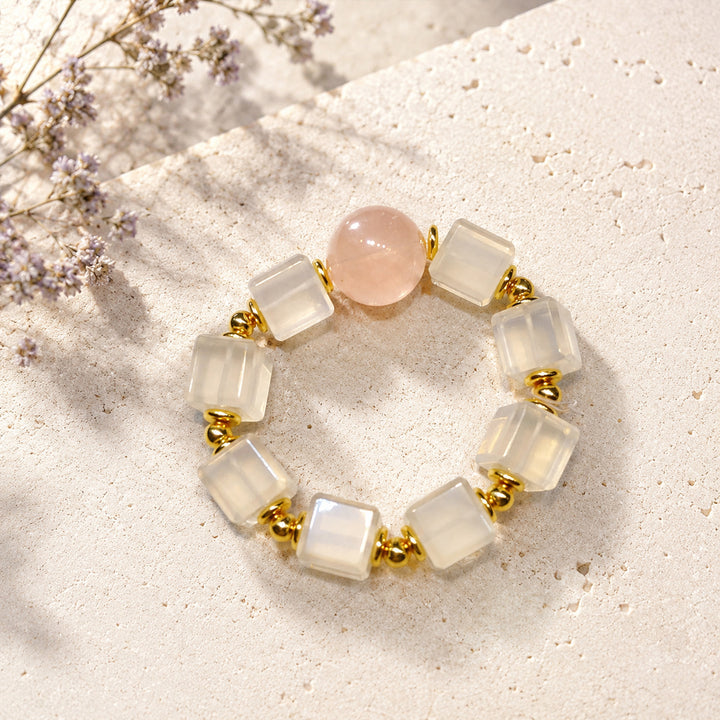 Soft Champagne Cube Bracelet