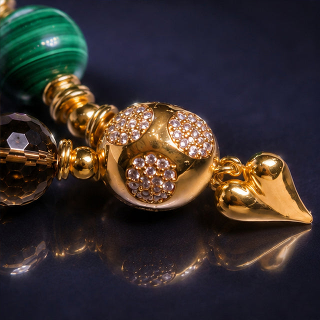 Emerald Amber Star Bracelet