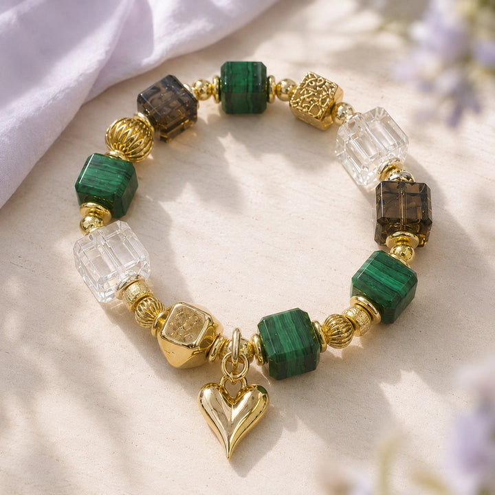 Forest Mosaic Heart Bracelet