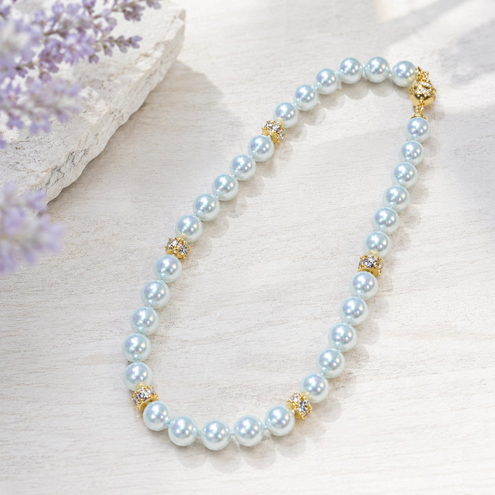 Sky Blue Pearl Necklace