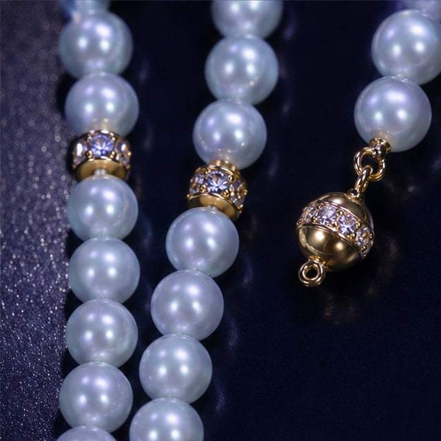 Sky Blue Pearl Necklace