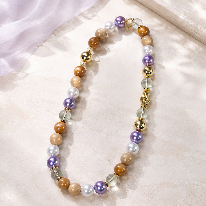 Cocoa Violet Pearl Necklace