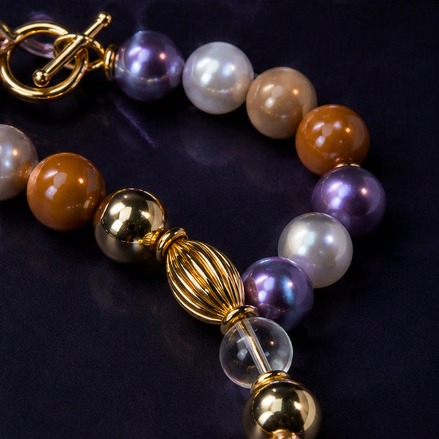 Cocoa Violet Pearl Necklace