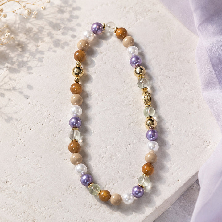 Autumn Lilac Pearl Necklace