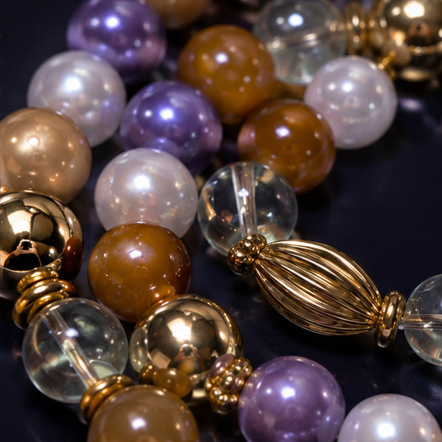 Autumn Lilac Pearl Necklace