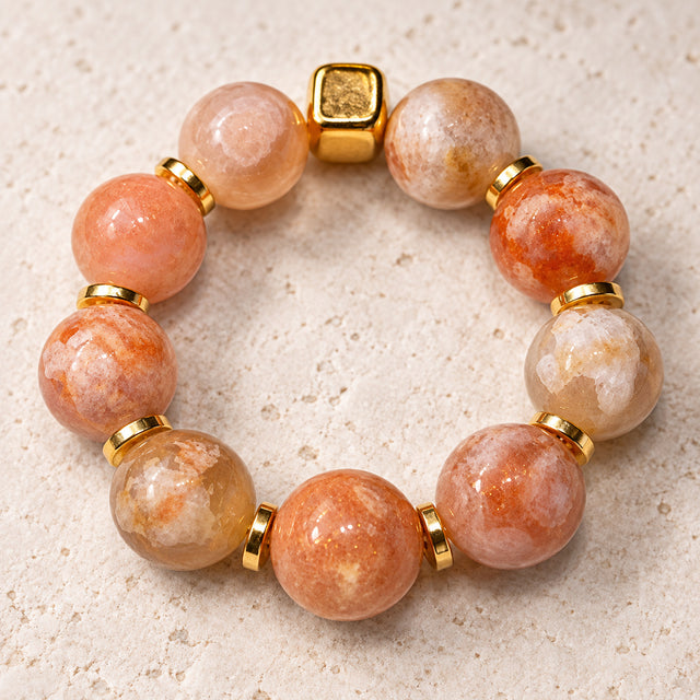 Peach Inclusion Crystal Bracelet