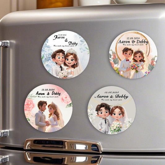 Customized round fridge magnets · Strong adhesion · Sticky notes and photos at will · Essential for home and office use