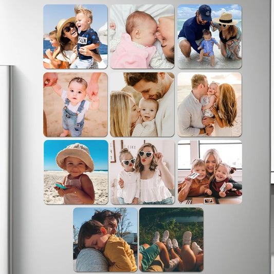 Customized magnetic refrigerator square stickers · Strong magnetic adsorption · Can print photos and text · Waterproof and oil-proof
