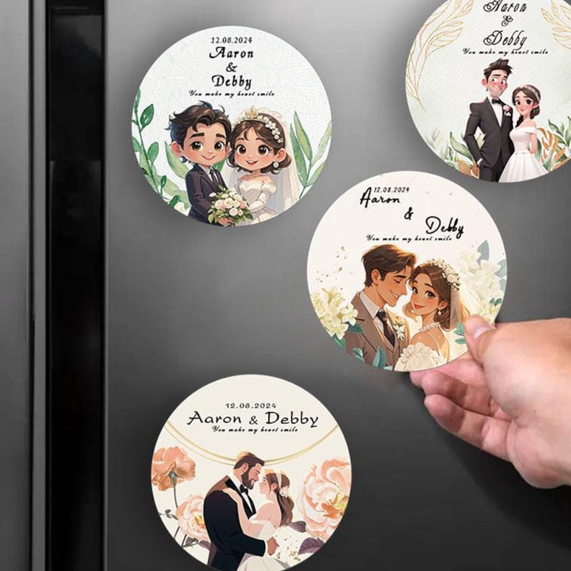 Customized round fridge magnets · Strong adhesion · Sticky notes and photos at will · Essential for home and office use