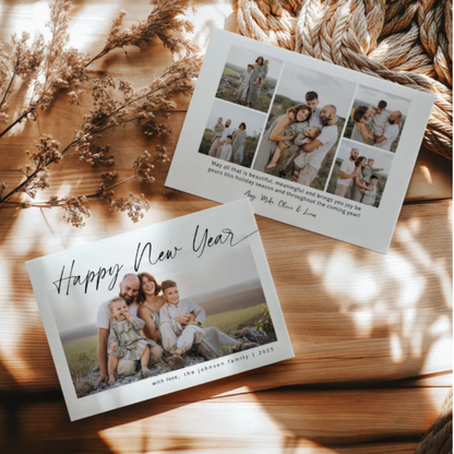 [Minimalist & High-Grade Custom New Year Greeting Cards] Customizable New Year Cards with Envelopes