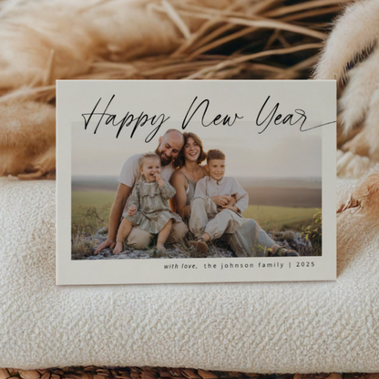 [Minimalist & High-Grade Custom New Year Greeting Cards] Customizable New Year Cards with Envelopes