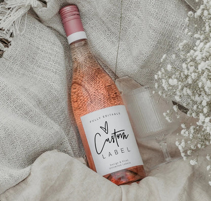 Customized wine label stickers · Waterproof and moisture-proof · Special for red wine, spirits and fruit wine · Can be attached to glass bottles