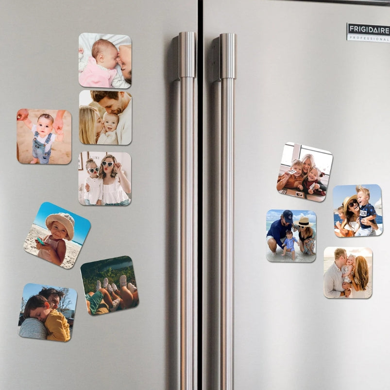 Customized magnetic refrigerator square stickers · Strong magnetic adsorption · Can print photos and text · Waterproof and oil-proof