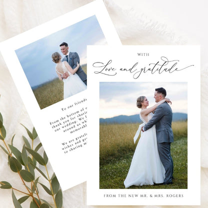 15cm*10cm large-sized wedding customized greeting cards, customized names of the bride and groom, photos of the newlyweds, and customized wedding dates