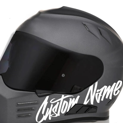 Biker Helmet Crystal Sticker