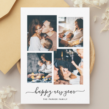 Personalized Custom New Year Cards with Envelopes