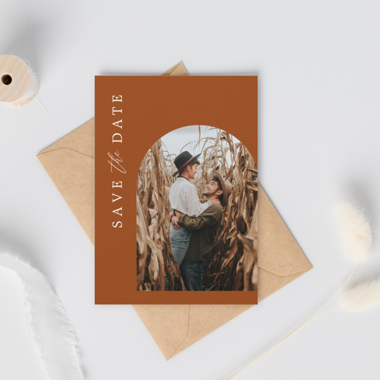[Modern-Style Wedding Date Announcement Greeting Cards] Customizable with Envelopes Creative Customization of lmages and Text