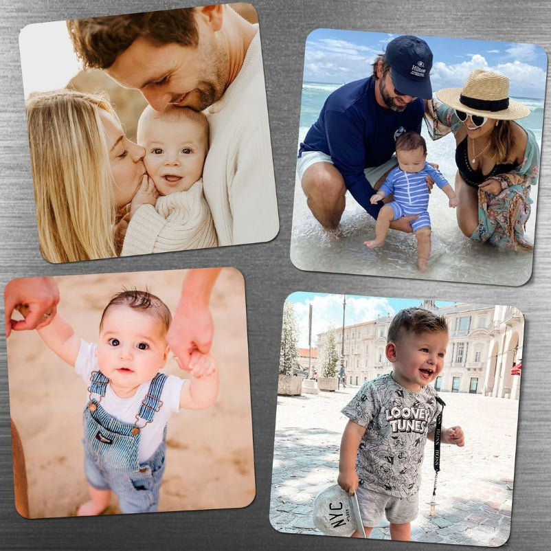 Customized magnetic refrigerator square stickers · Strong magnetic adsorption · Can print photos and text · Waterproof and oil-proof