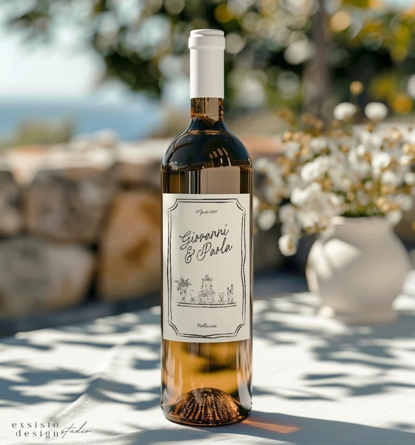 Customized wine label stickers · Waterproof and moisture-proof · Special for red wine, spirits and fruit wine · Can be attached to glass bottles