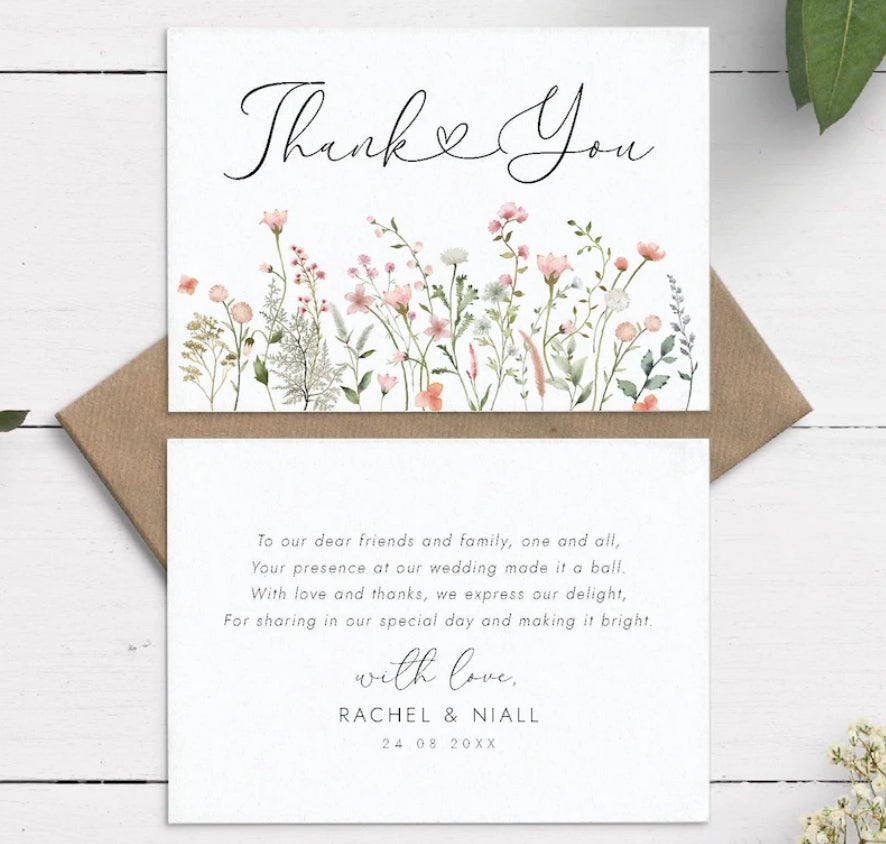 15cm*10cm large-sized customized thank-you card, which can be printed with your name and handwritten blessings to express your feelings, is a must-have
