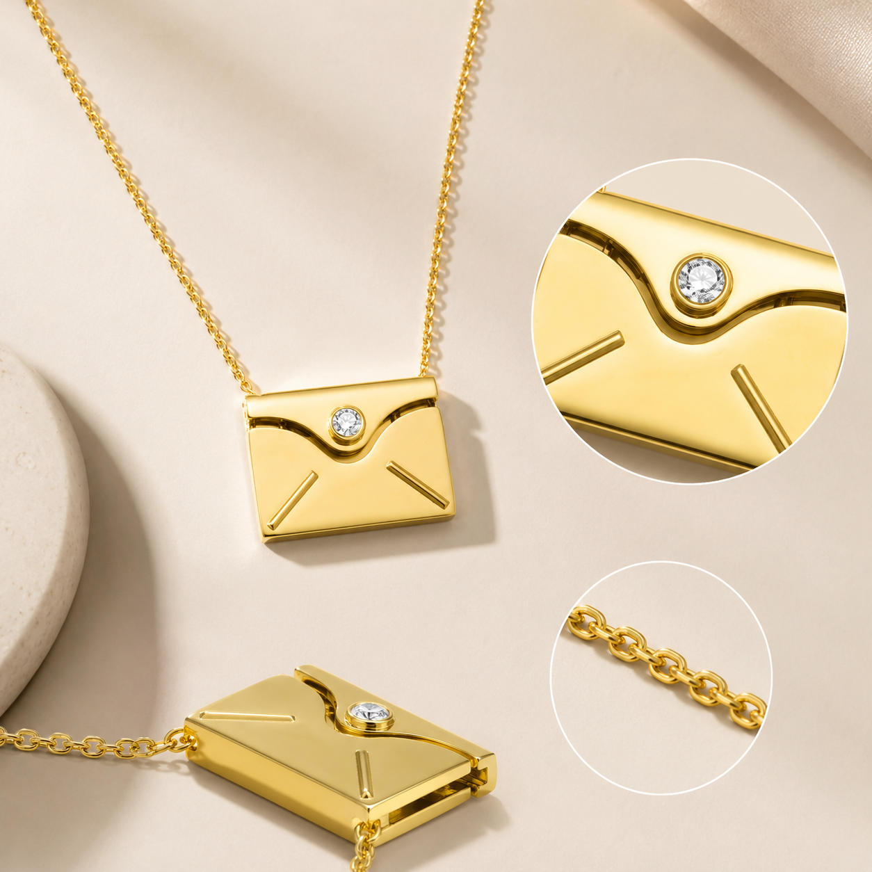 Secret Love Letter Necklace material and craftsmanship detail