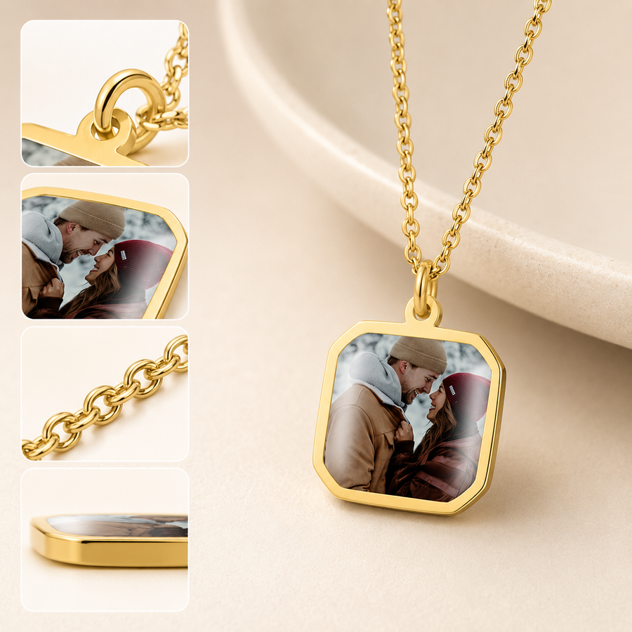 Golden Memories Photo Necklace additional view 4