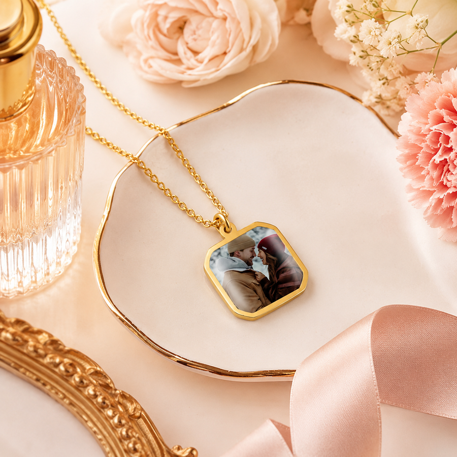 Golden Memories Photo Necklace additional view 3