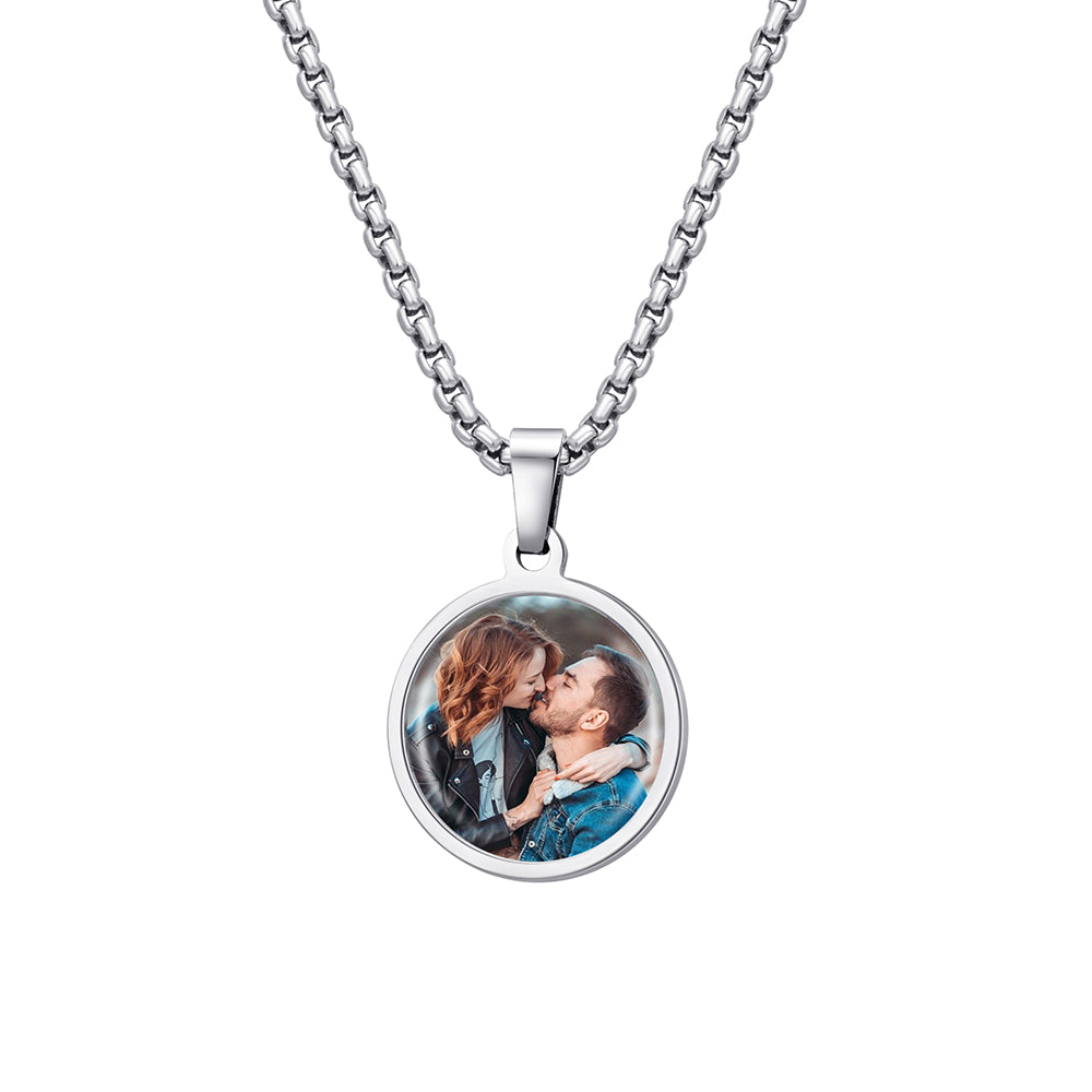 Personalized Round Photo Necklace