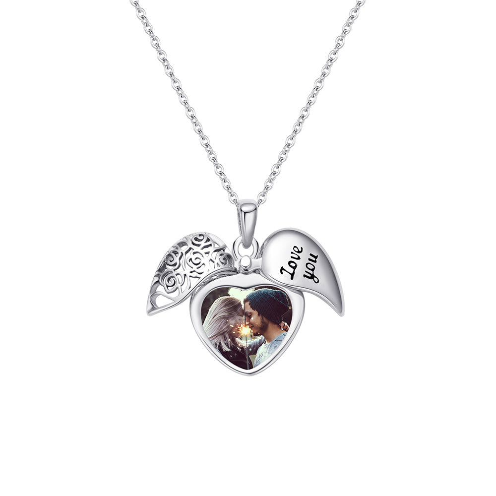 Personalized Heart Photo Pendant