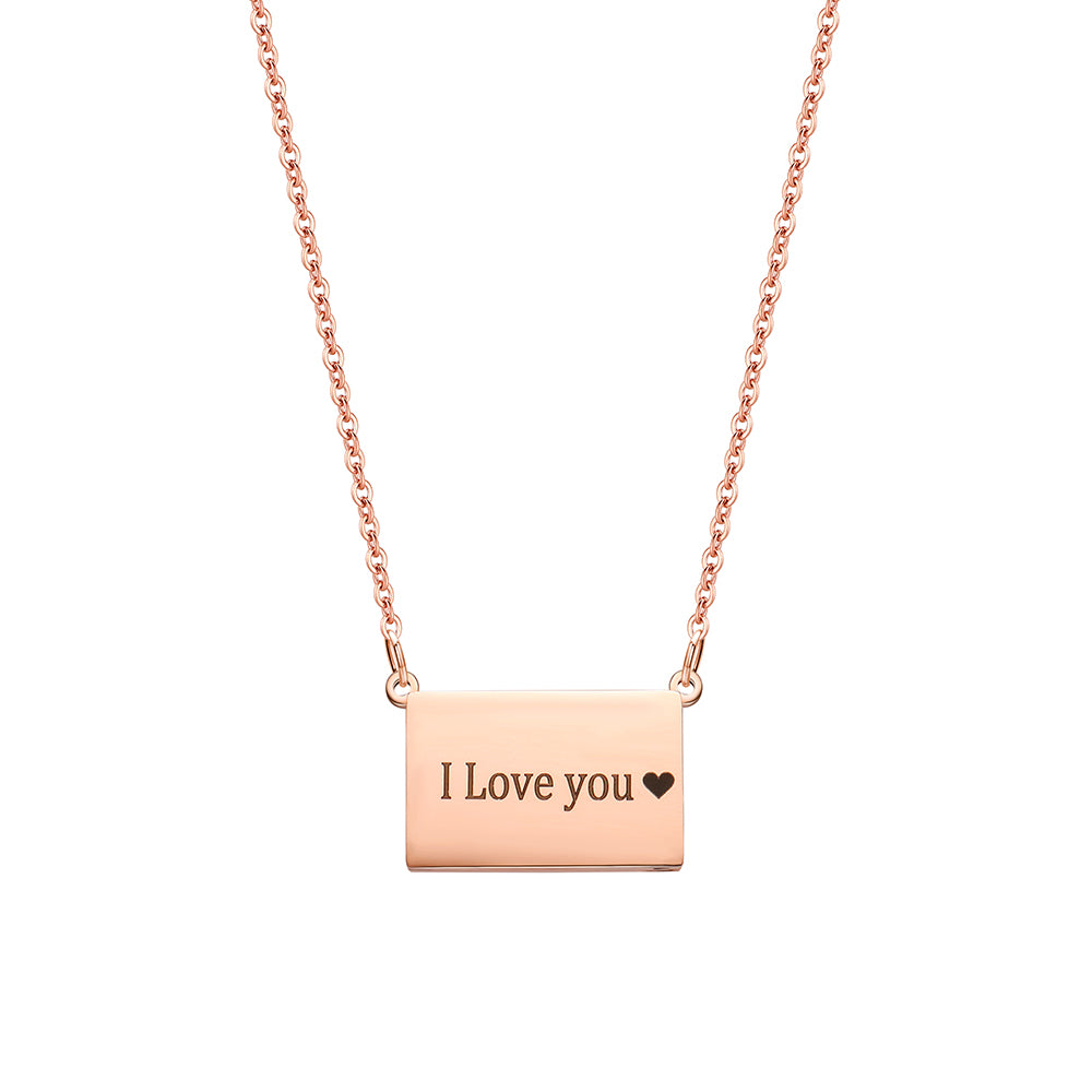 Personalized Sliding Photo & Engraved Tag Necklace