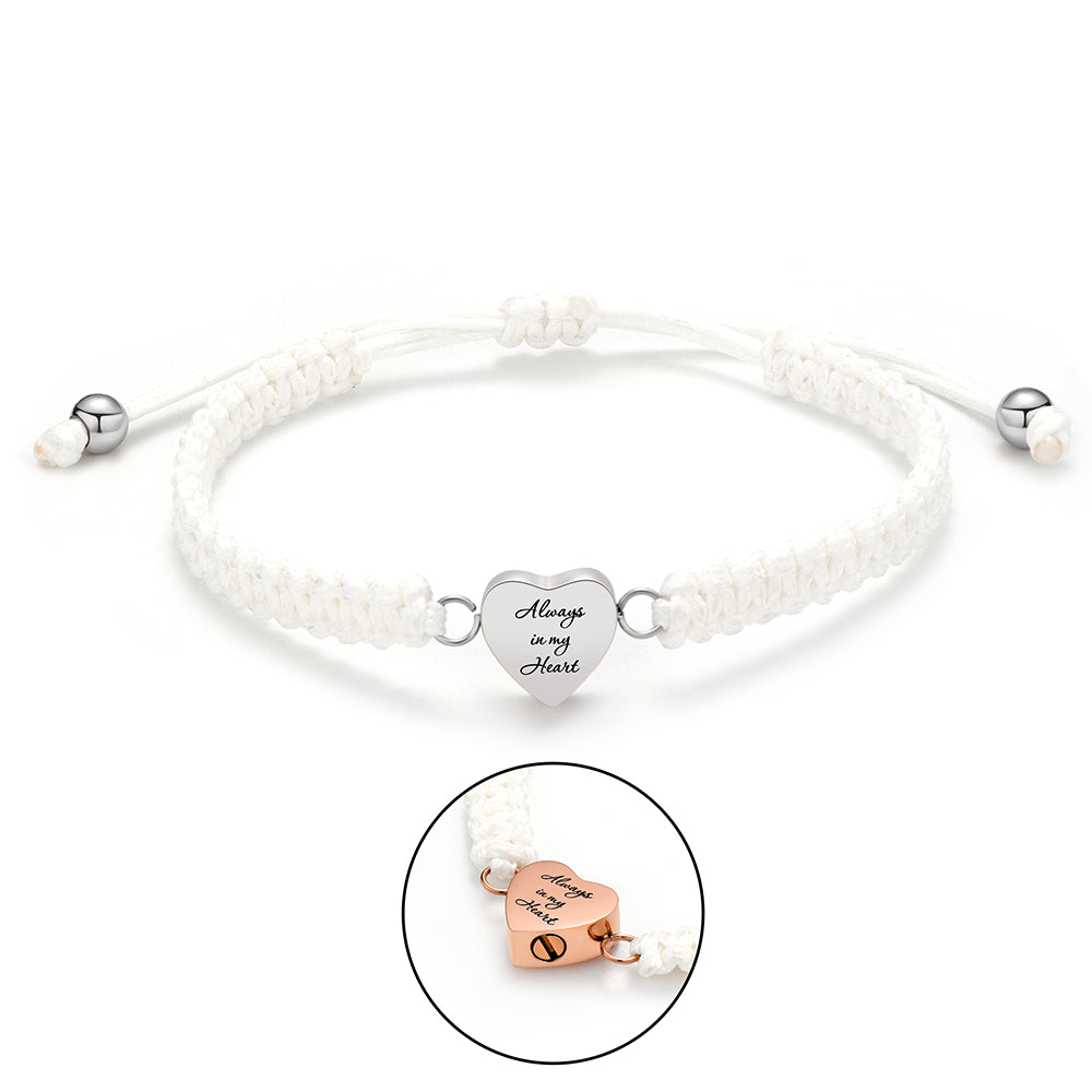 Personalized Braided Heart Tag Bracelet