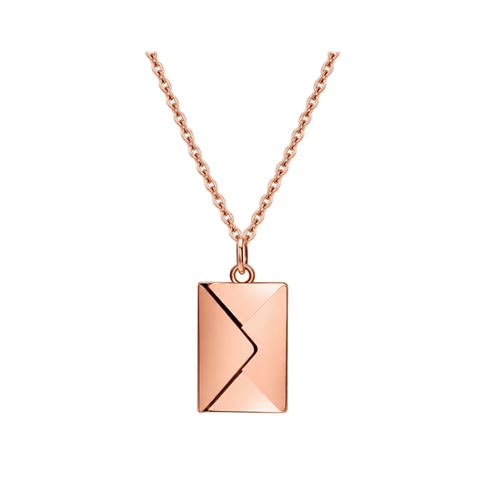 Personalized Envelope Photo Necklace - centered transparent product card image