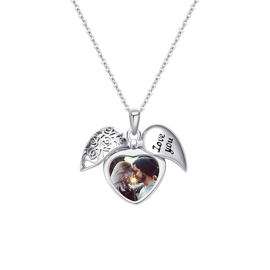 Personalized Heart Photo Pendant