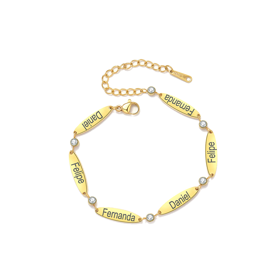 Personalized Multi-Tag Engraved Bracelet