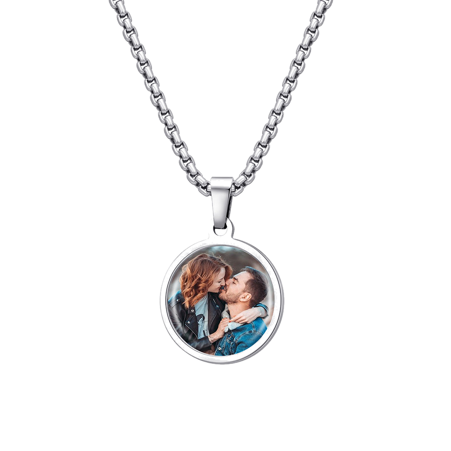 Personalized Round Photo Necklace