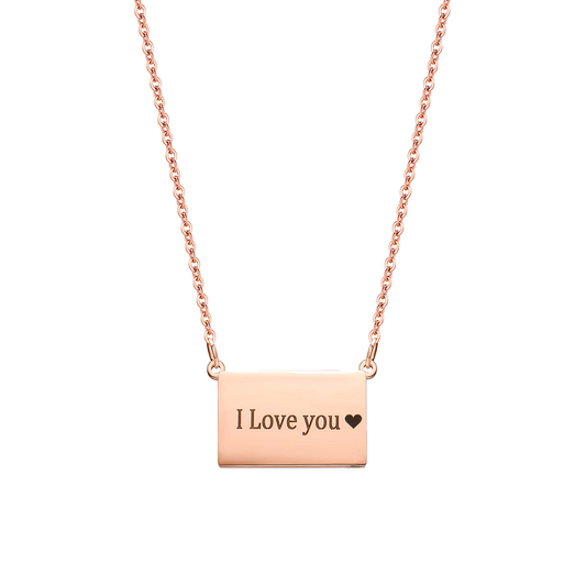 Personalized Sliding Photo & Engraved Tag Necklace - transparent product card image
