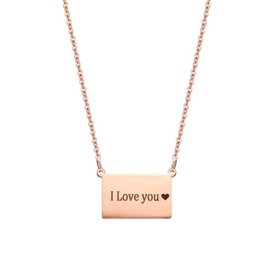 Personalized Sliding Photo & Engraved Tag Necklace