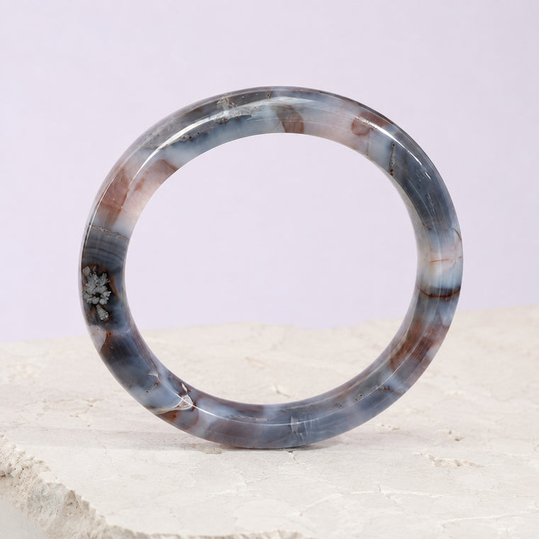 Lilac Cloud Stone Bangle