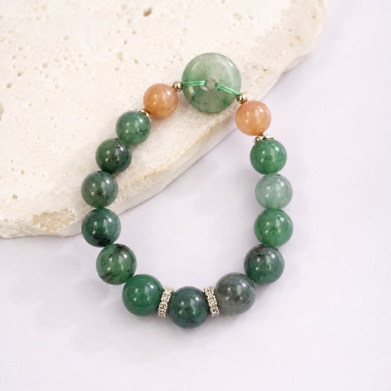 Verdant Coral Accent Bracelet
