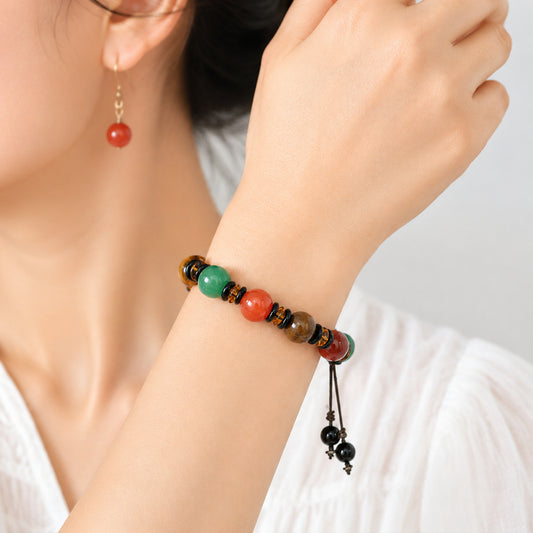 Autumn Multicolour Charm Bracelet - bright wearing