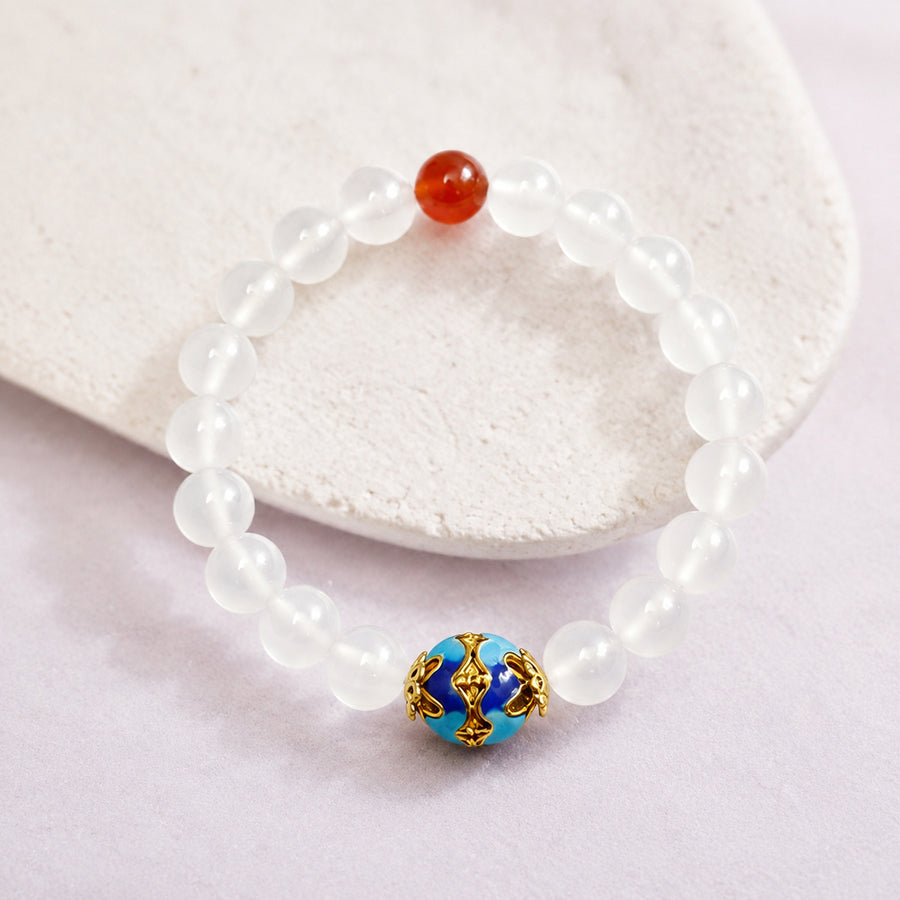 Clear Red Accent Bracelet