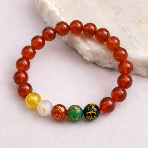 Red Multicolour Accent Bracelet