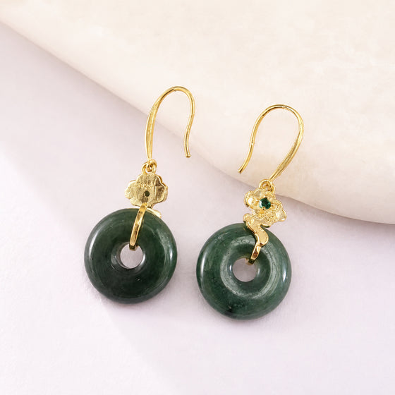 Forest Hoop Drop Earrings