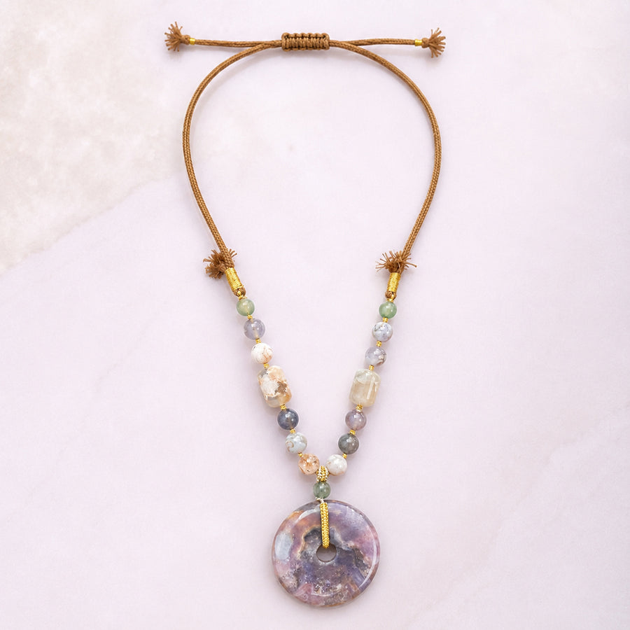 Blush Disc Pendant Necklace